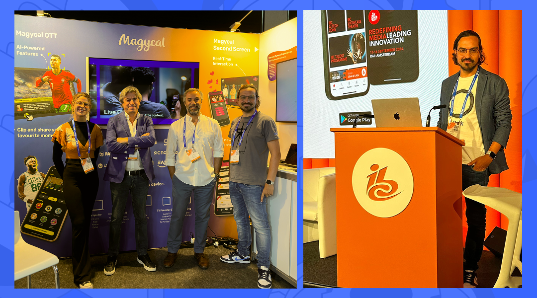 a photo of the team at the stand in IBC2024
