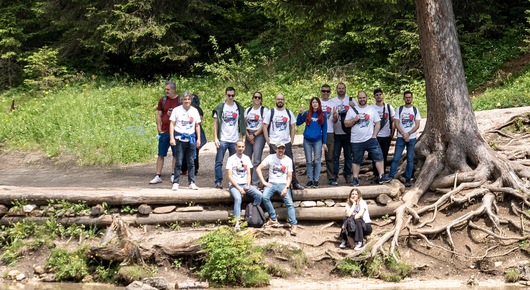 Magycal Team in front of a lake