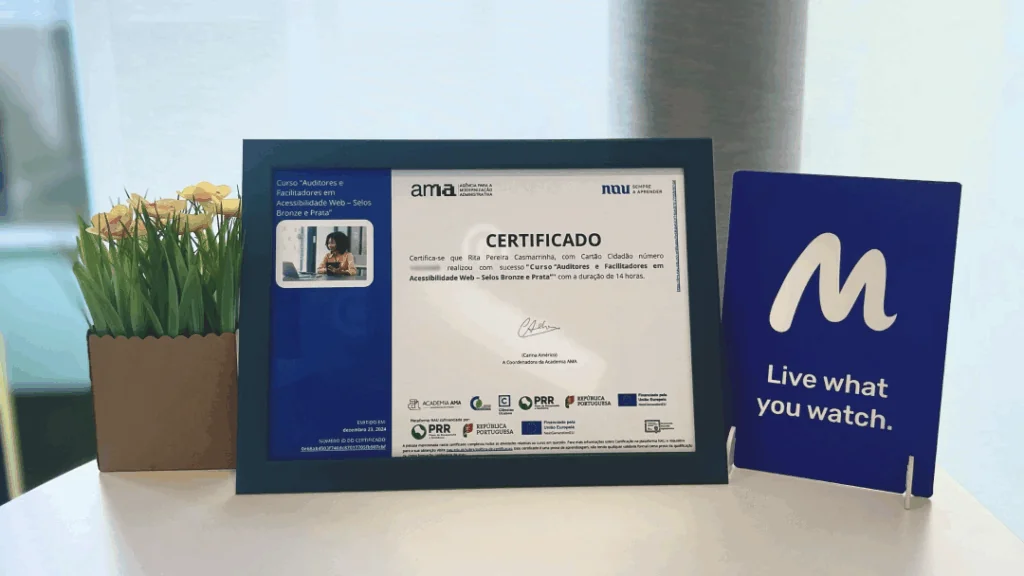 photo of the Magycal Bronze & Silver Web Accessibility Certificate